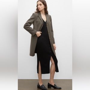 Club Monaco XS, three button olive coat, NWOT